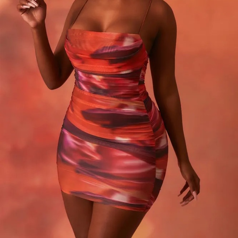 Oh Polly! Lunar Sleeveless Ruched Mini Dress